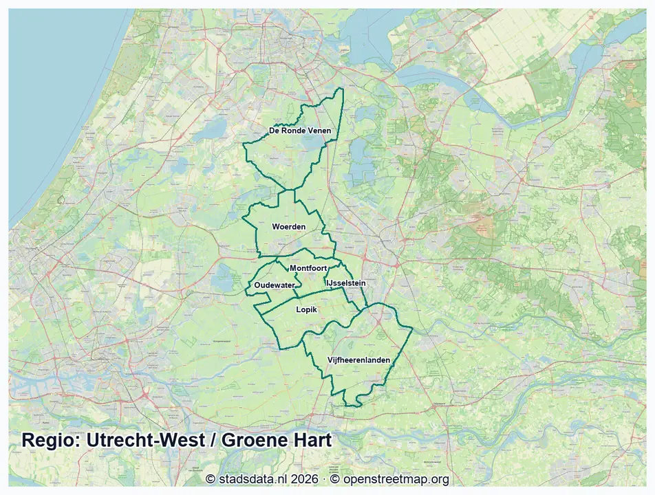Kaart Utrecht-West / Groene Hart
